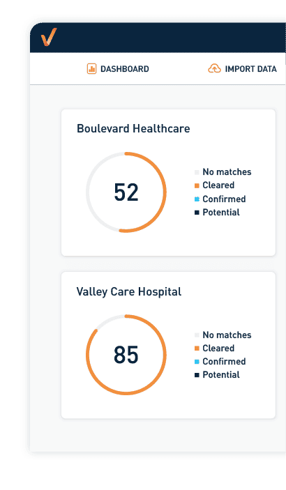 Streamline Verify Software Dashboard Interface